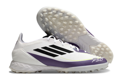 Adidas x Messi F50 Pro TF Football Shoes - White/Purple/Black