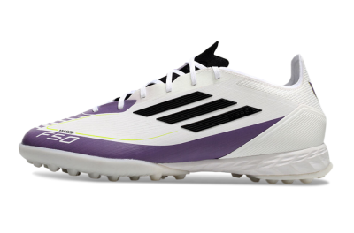 Adidas x Messi F50 Pro TF Football Shoes - White/Purple/Black