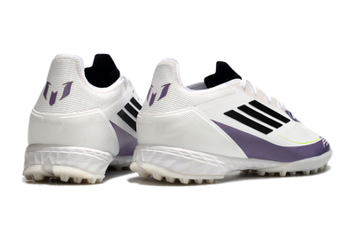 Adidas x Messi F50 Pro TF Football Shoes - White/Purple/Black