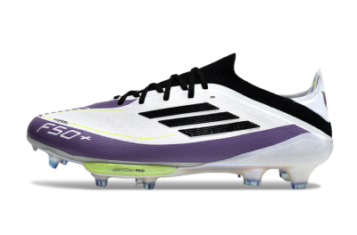 Adidas F50 Elite FG Football Boots - White/Black/Purple