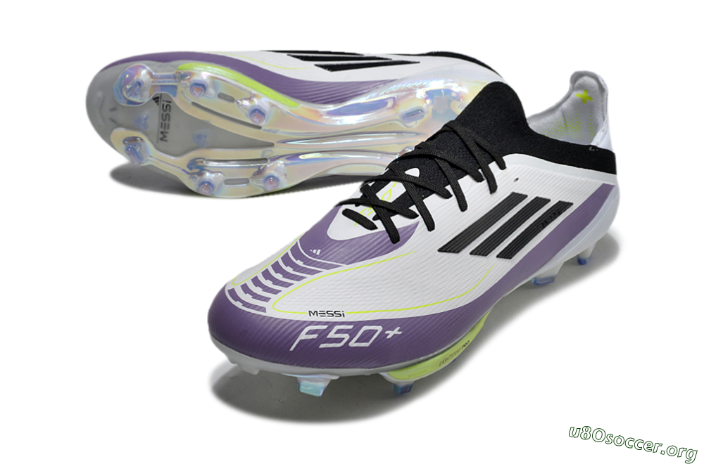 Adidas F50 Elite FG Football Boots - White/Black/Purple 0