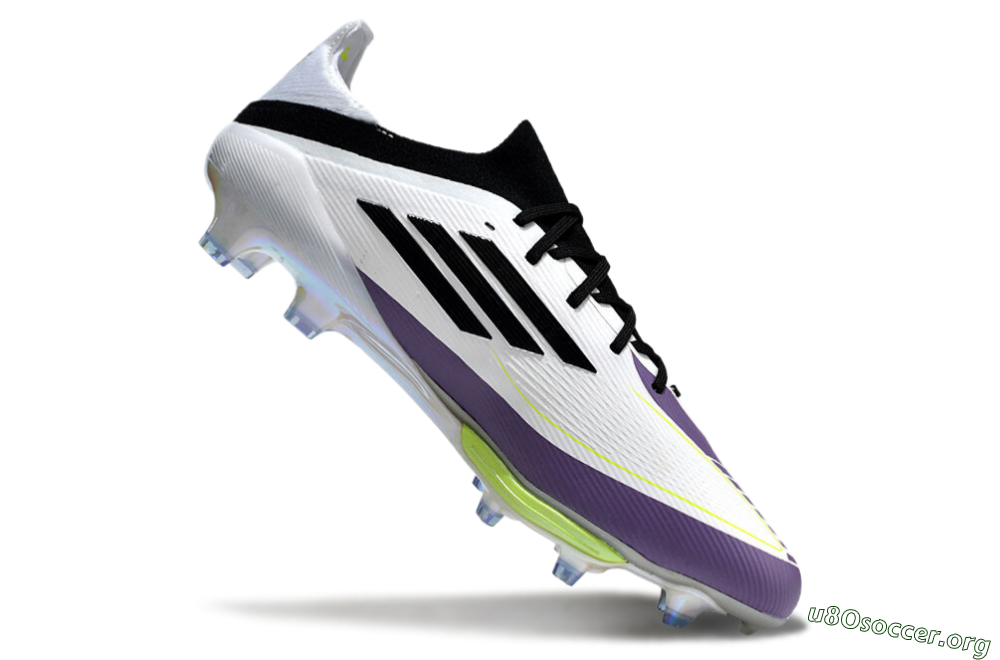 Adidas F50 Elite FG Football Boots - White/Black/Purple 4