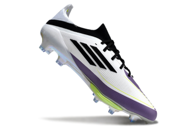 Adidas F50 Elite FG Football Boots - White/Black/Purple