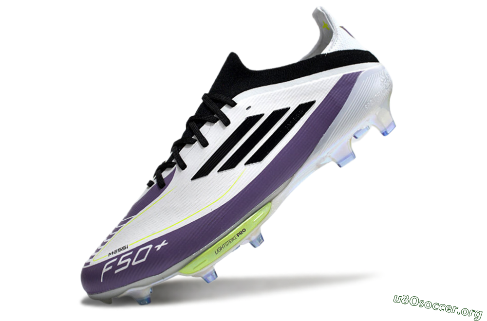 Adidas F50 Elite FG Football Boots - White/Black/Purple 5
