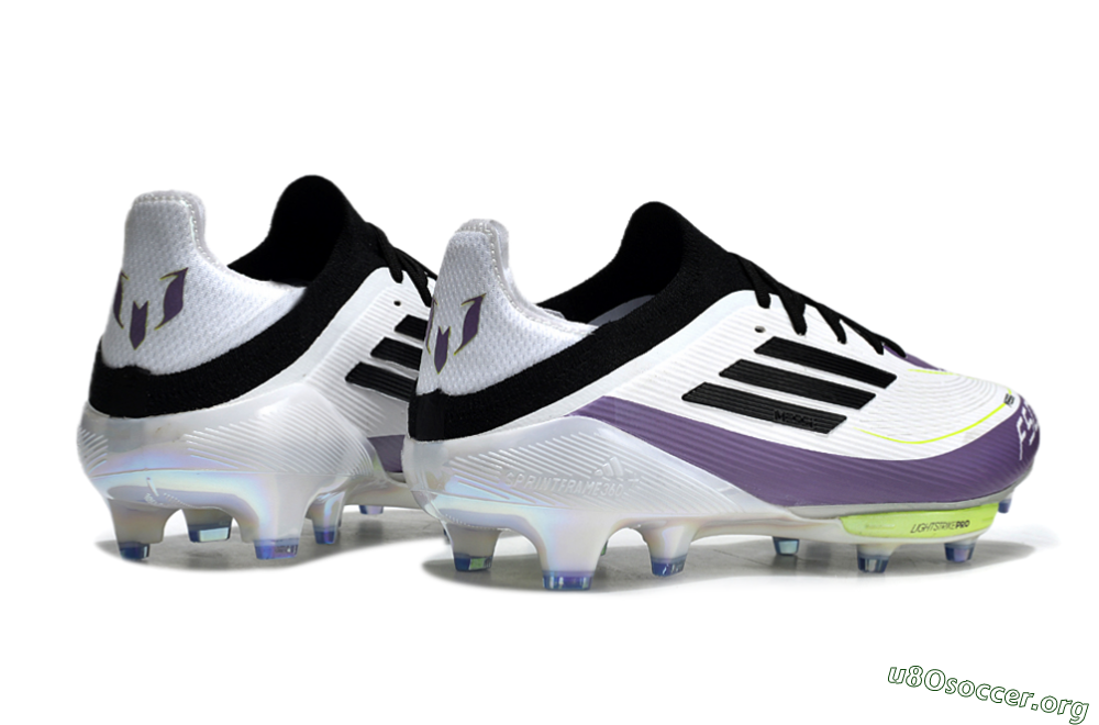Adidas F50 Elite FG Football Boots - White/Black/Purple 6
