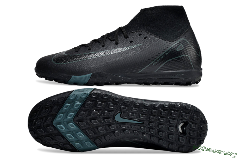 Nike Air Zoom Mercurial Superfly 10 Elite TF Football Shoes - Black/Green/Silver 1