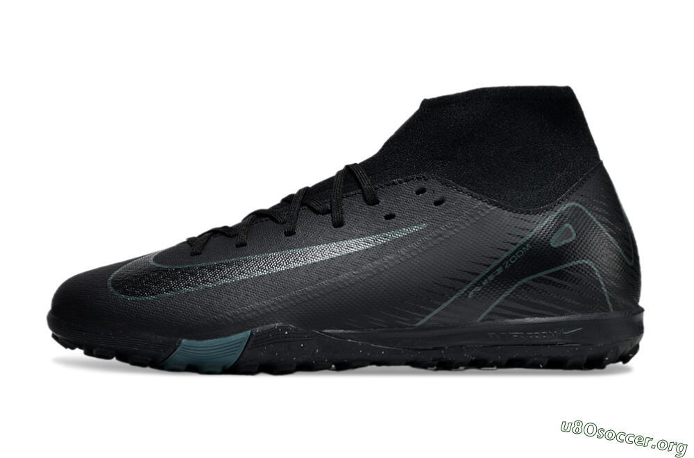 Nike Air Zoom Mercurial Superfly 10 Elite TF Football Shoes - Black/Green/Silver 3