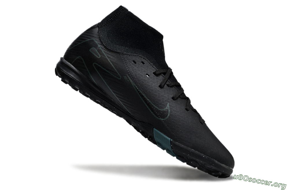Nike Air Zoom Mercurial Superfly 10 Elite TF Football Shoes - Black/Green/Silver 4