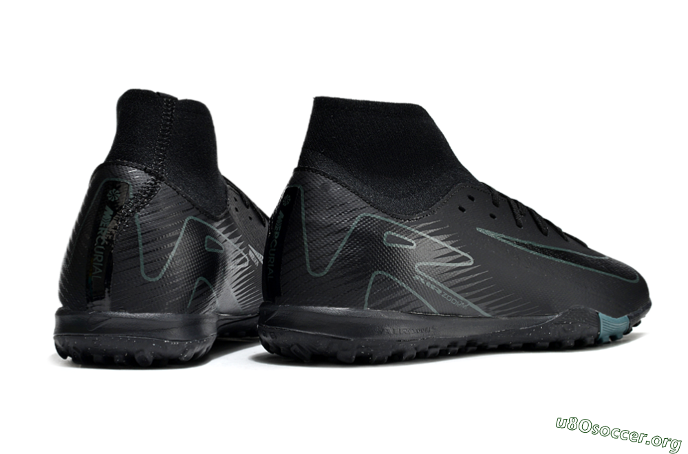 Nike Air Zoom Mercurial Superfly 10 Elite TF Football Shoes - Black/Green/Silver 6