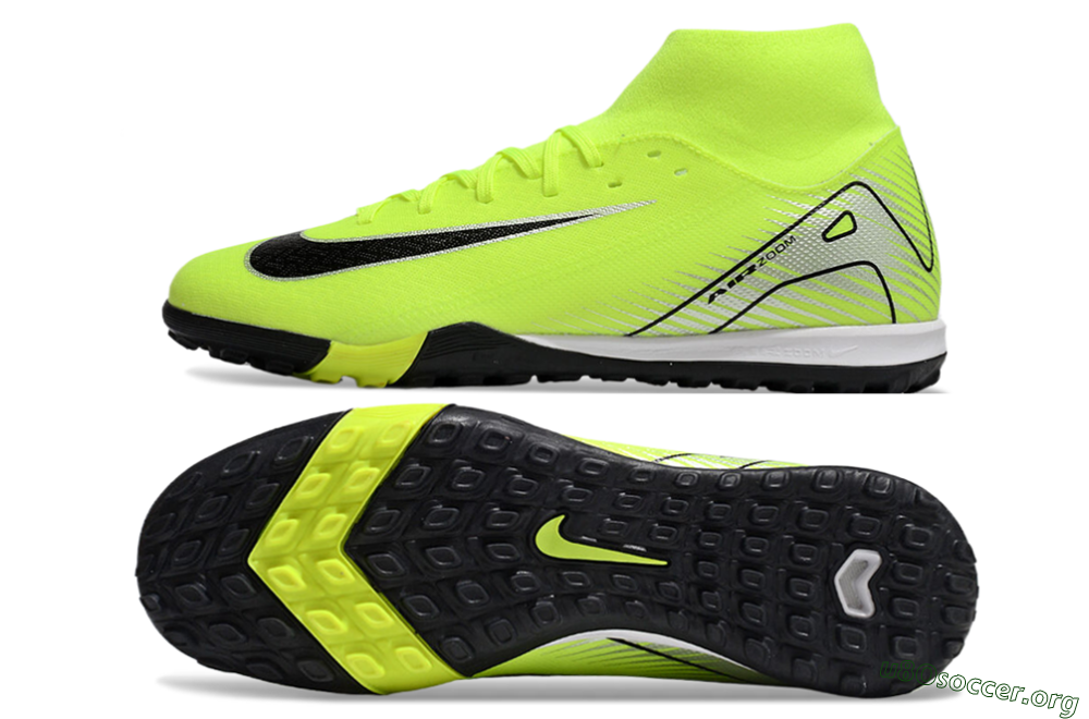Nike Air Zoom Mercurial Superfly 10 Elite TF Football Shoes - Yellow/Black/Silver 1
