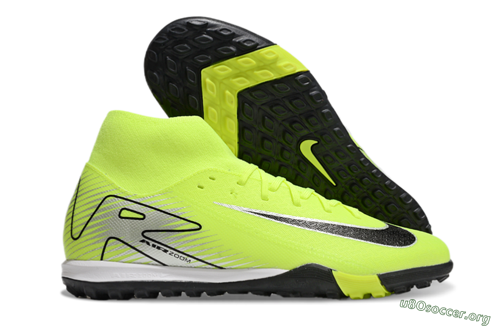 Nike Air Zoom Mercurial Superfly 10 Elite TF Football Shoes - Yellow/Black/Silver 2