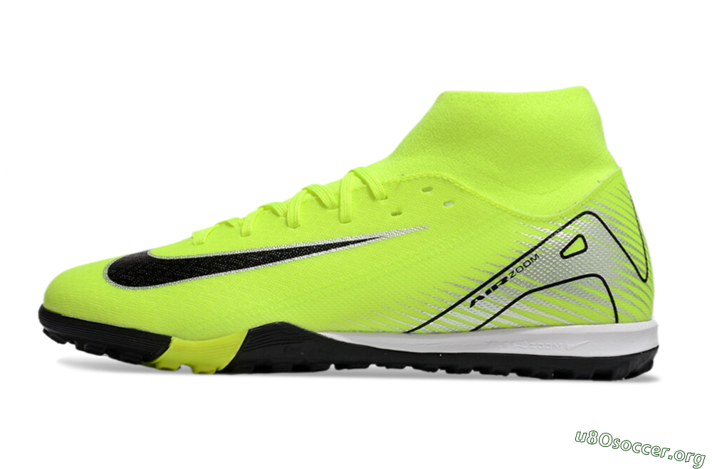 Nike Air Zoom Mercurial Superfly 10 Elite TF Football Shoes - Yellow/Black/Silver 3