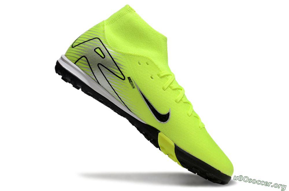 Nike Air Zoom Mercurial Superfly 10 Elite TF Football Shoes - Yellow/Black/Silver 4