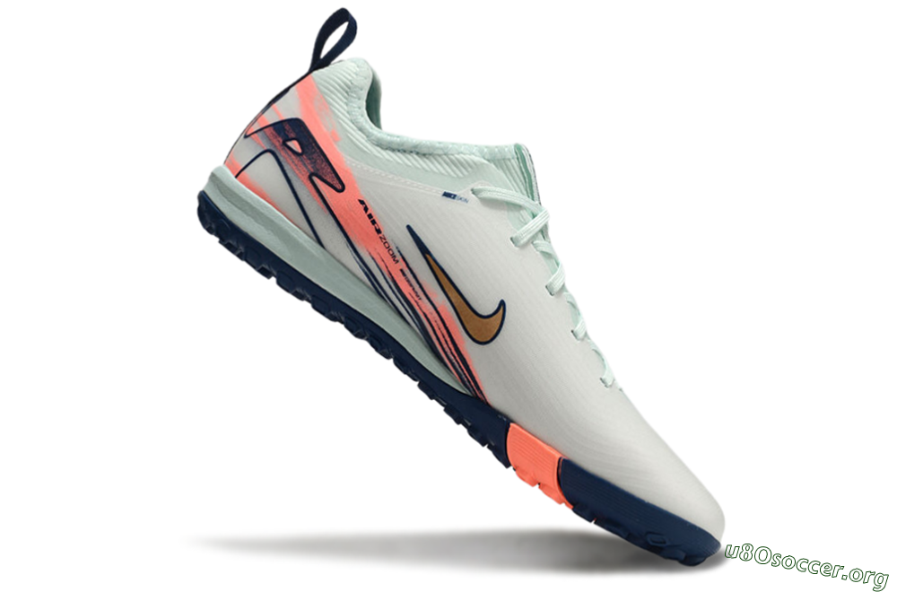 Nike Air Zoom Mercurial Vapor 16 Pro TF Football Shoes - Jade/Gold/Pink 5