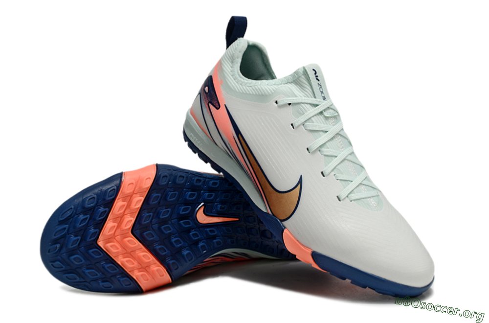 Nike Air Zoom Mercurial Vapor 16 Pro TF Football Shoes - Jade/Gold/Pink 4