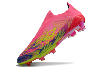 Adidas F50+ Elite Lightstrike Pro Laceless FG Football Boots - Pink/Blue/Yellow