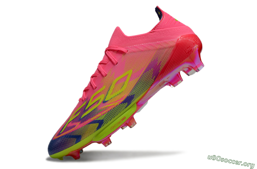 Adidas F50 Elite Lightstrike Pro FG Football Boots - Pink/Blue/Yellow 5