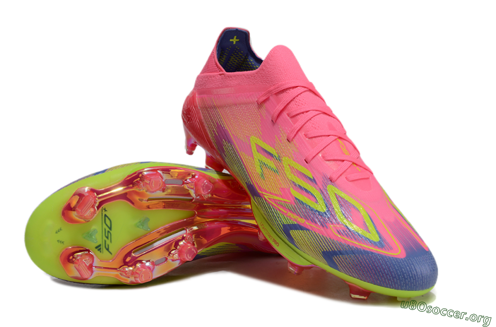 Adidas F50 Elite Lightstrike Pro FG Football Boots - Pink/Blue/Yellow 0