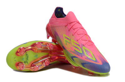 Adidas F50 Elite Lightstrike Pro FG Football Boots - Pink/Blue/Yellow