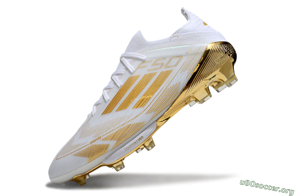 Adidas F50+ Elite Lightstrike Pro FG Football Boots - White/Gold 5