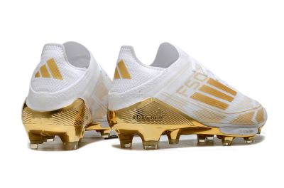 Adidas F50+ Elite Lightstrike Pro FG Football Boots - White/Gold
