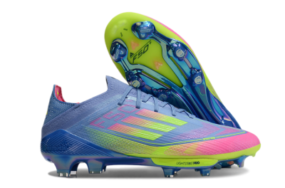Adidas F50+ Elite Lightstrike Pro FG Football Boots - Blue/Pink/Yellow