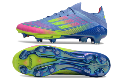 Adidas F50+ Elite Lightstrike Pro FG Football Boots - Blue/Pink/Yellow