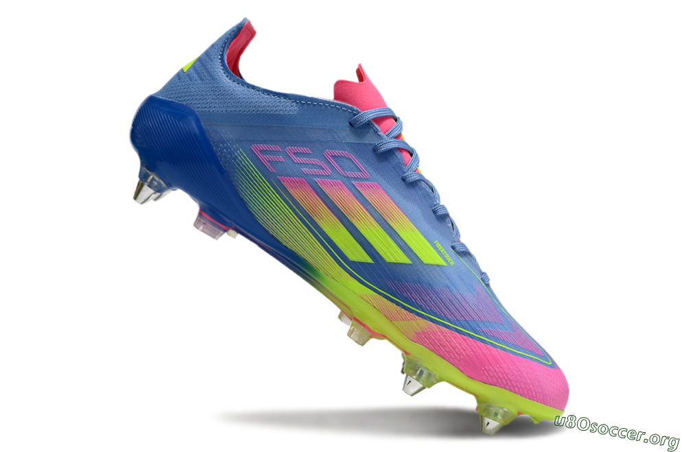 Adidas F50 Elite SG Football Boots - Blue/Pink/Yellow 4