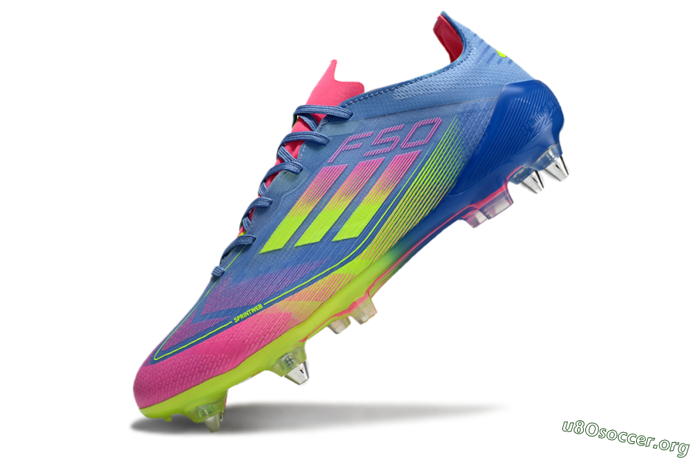 Adidas F50 Elite SG Football Boots - Blue/Pink/Yellow 5