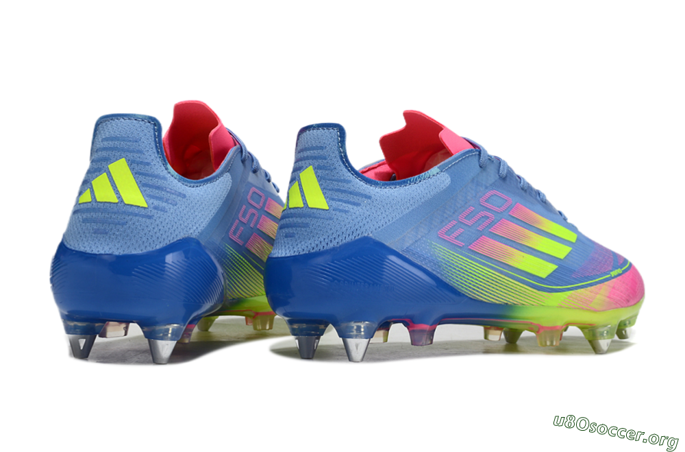 Adidas F50 Elite SG Football Boots - Blue/Pink/Yellow 6