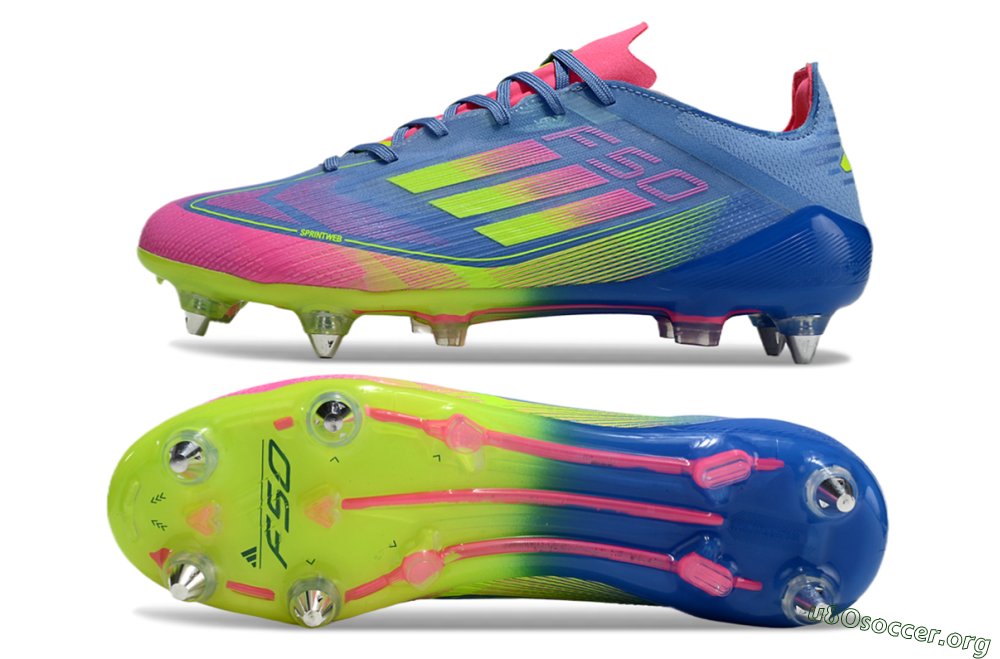 Adidas F50 Elite SG Football Boots - Blue/Pink/Yellow 1