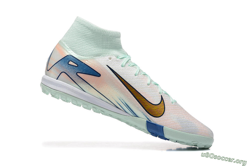 Nike Air Zoom Mercurial Superfly 10 Elite TF Football Shoes - Jade/Gold/Red 7