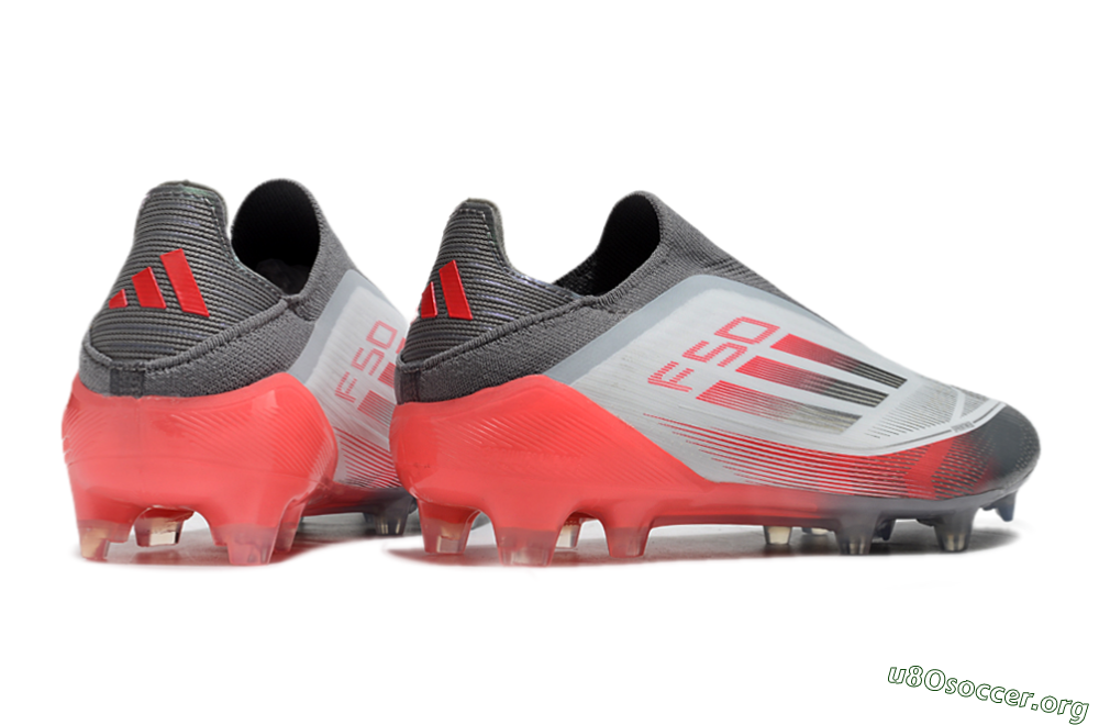 Adidas F50 Elite Laceless FG Football Boots - White/Silver/Red 6