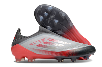Adidas F50 Elite Laceless FG Football Boots - White/Silver/Red