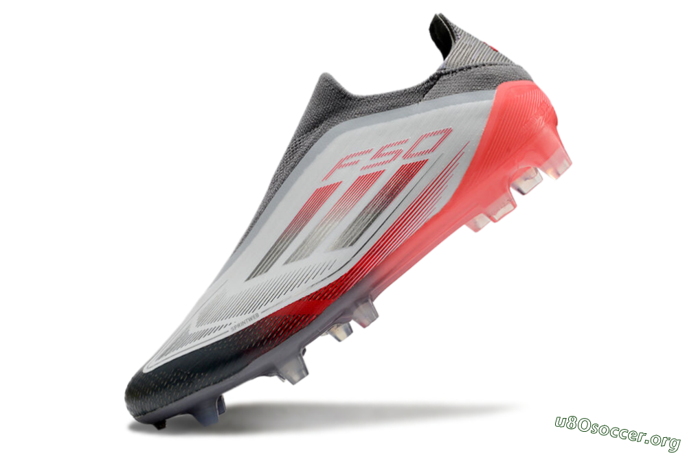 Adidas F50 Elite Laceless FG Football Boots - White/Silver/Red 5