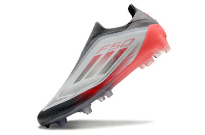 Adidas F50 Elite Laceless FG Football Boots - White/Silver/Red