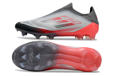 Adidas F50 Elite Laceless FG Football Boots - White/Silver/Red