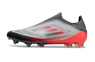 Adidas F50 Elite Laceless FG Football Boots - White/Silver/Red