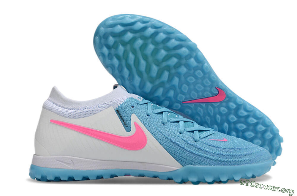 Nike Phantom GX 2 Elite TF Football Shoes - Blue/White/Pink 2
