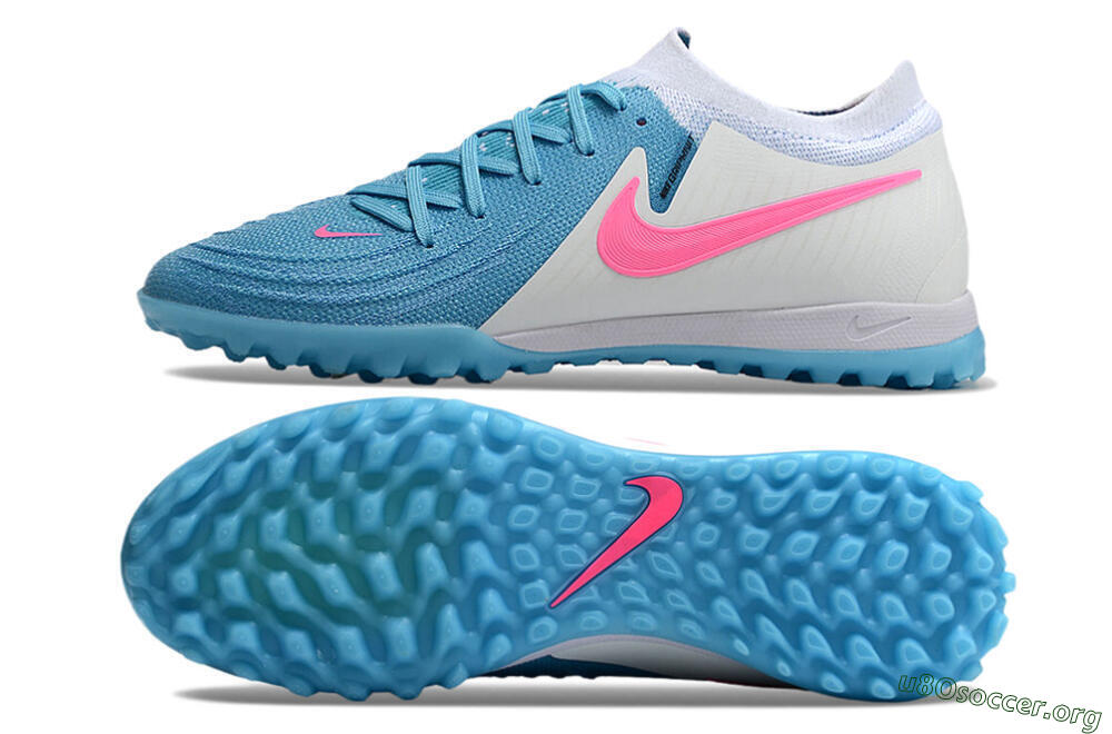 Nike Phantom GX 2 Elite TF Football Shoes - Blue/White/Pink 1