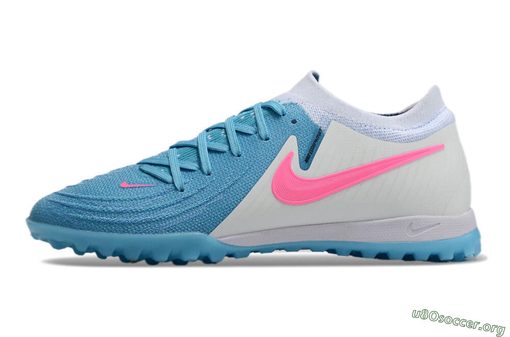 Nike Phantom GX 2 Elite TF Football Shoes - Blue/White/Pink 3