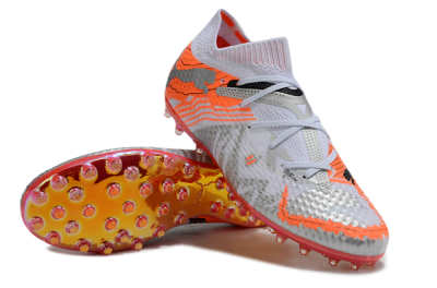 Puma Future Ultimate MG Football Boots - Silver/White/Orange