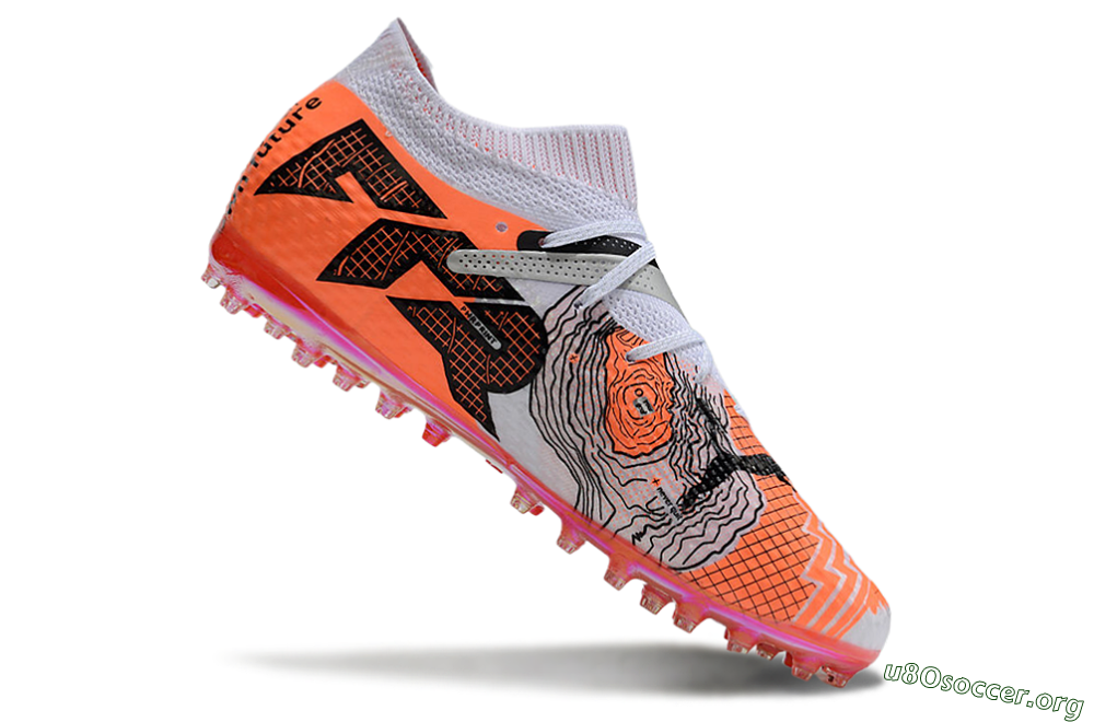 Puma Future Ultimate MG Football Boots - Silver/White/Orange 4