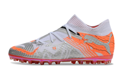 Puma Future Ultimate MG Football Boots - Silver/White/Orange
