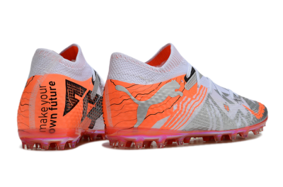 Puma Future Ultimate MG Football Boots - Silver/White/Orange