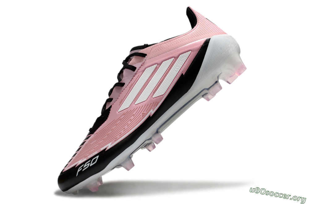 Messi x Adidas F50 Elite FG Football Boots - Pink/Black/White 5