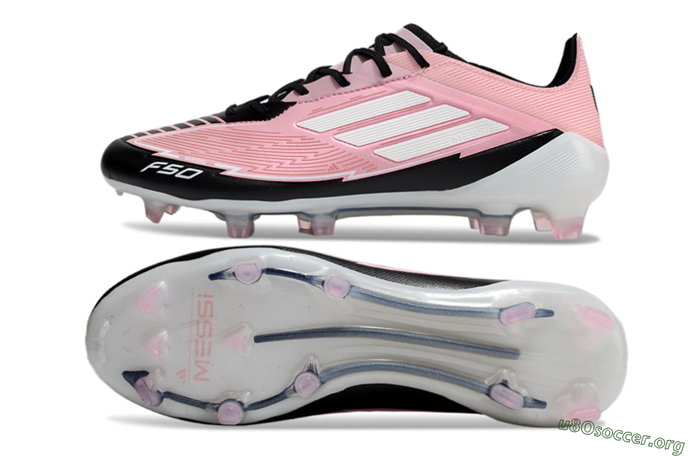 Messi x Adidas F50 Elite FG Football Boots - Pink/Black/White 1