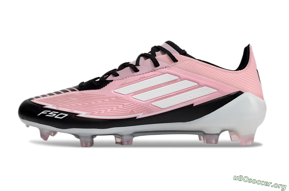 Messi x Adidas F50 Elite FG Football Boots - Pink/Black/White 3