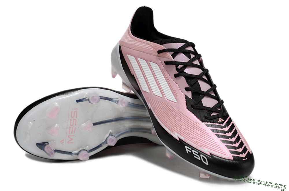 Messi x Adidas F50 Elite FG Football Boots - Pink/Black/White 0