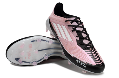 Messi x Adidas F50 Elite FG Football Boots - Pink/Black/White